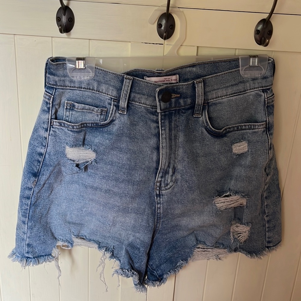 So boyfriend midi high-rise Jean shorts